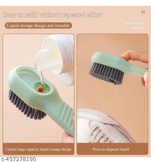 Automatic Liquid Shoe Cleaning Brush with Built-in Soap Dispenser